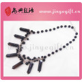 Fashion Handmade Jewellery Black Agate Fringe Chain Necklace